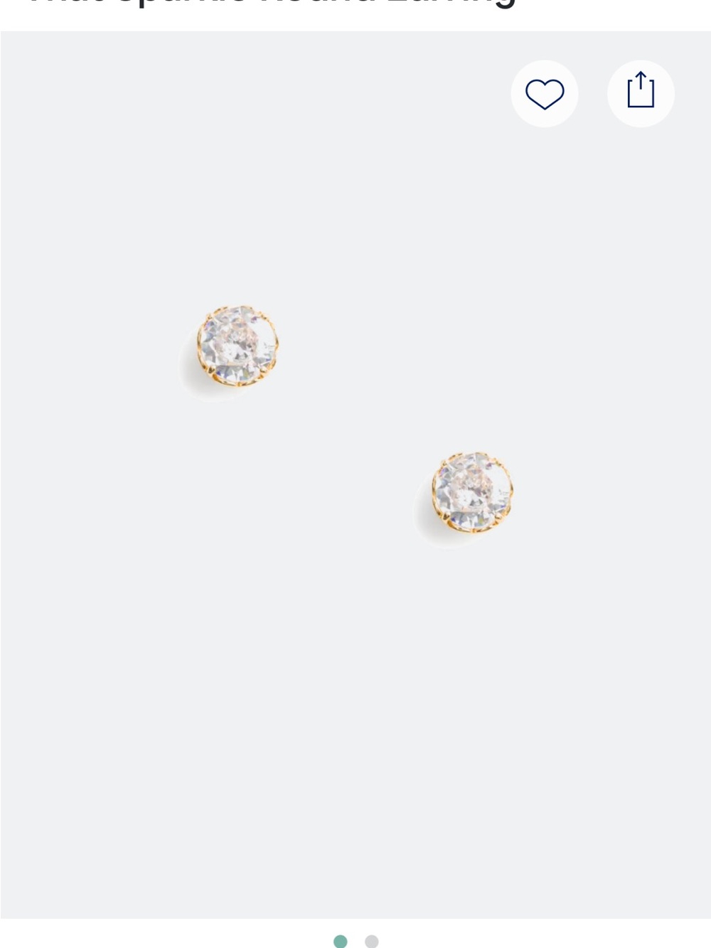 KATE SPADE That Sparkle Round Earring Clear Crystal and Gold Stud Earrings